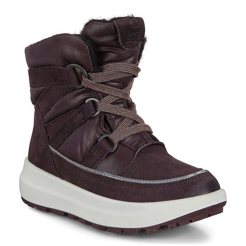 Kids Ecco Solice K - Mid Calf Boots Purple - India ZUPOGI425